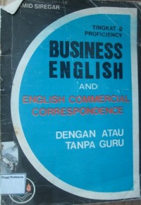 Business English and English Commercial correspondence
