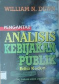 Pengantar Analisis Kebijakan publik